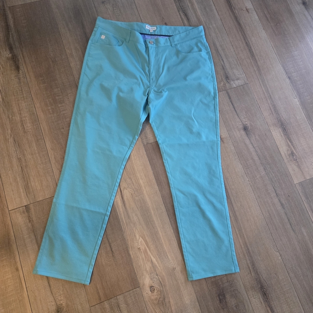 Peter Millar Teal Straight Golf Pants 38/30